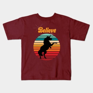 Unicorn. Believe. Kids T-Shirt